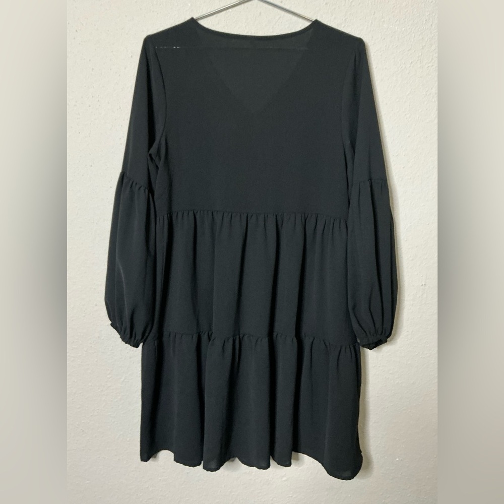 Chic Black Long Sleeve Dresses size S - Picture 5 of 8